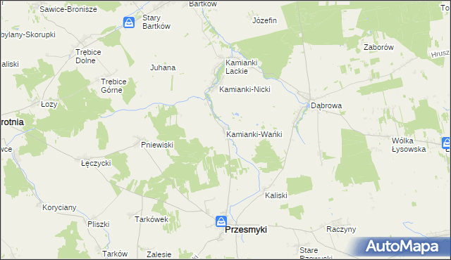 mapa Kamianki-Wańki, Kamianki-Wańki na mapie Targeo