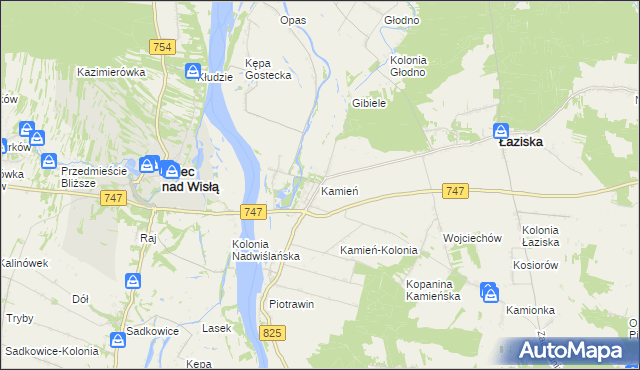 mapa Kamień gmina Łaziska, Kamień gmina Łaziska na mapie Targeo