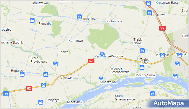 mapa Kamienica-Wygoda, Kamienica-Wygoda na mapie Targeo