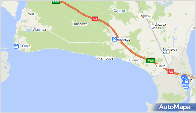 mapa Karnocice, Karnocice na mapie Targeo