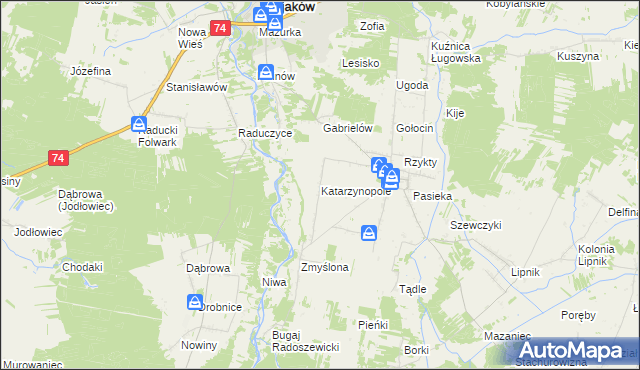 mapa Katarzynopole, Katarzynopole na mapie Targeo