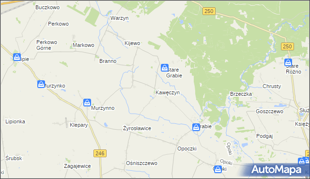 mapa Kawęczyn gmina Gniewkowo, Kawęczyn gmina Gniewkowo na mapie Targeo