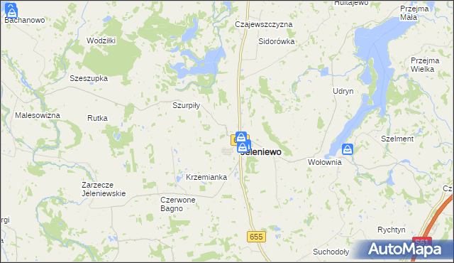 mapa Kazimierówka gmina Jeleniewo, Kazimierówka gmina Jeleniewo na mapie Targeo