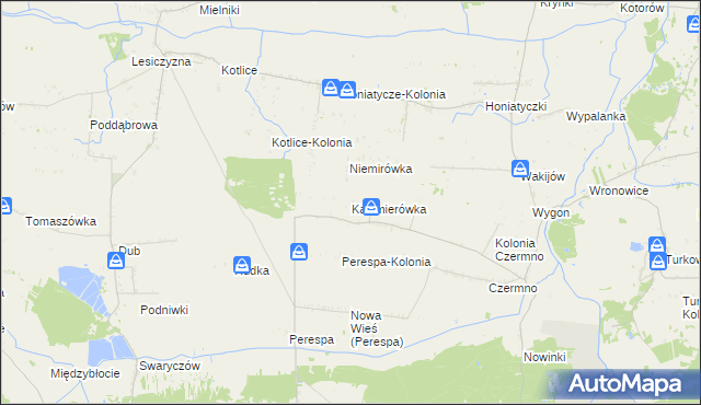 mapa Kazimierówka gmina Tyszowce, Kazimierówka gmina Tyszowce na mapie Targeo