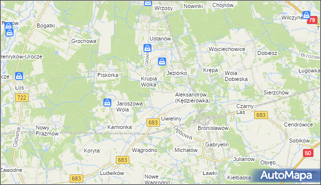 mapa Kędzierówka, Kędzierówka na mapie Targeo
