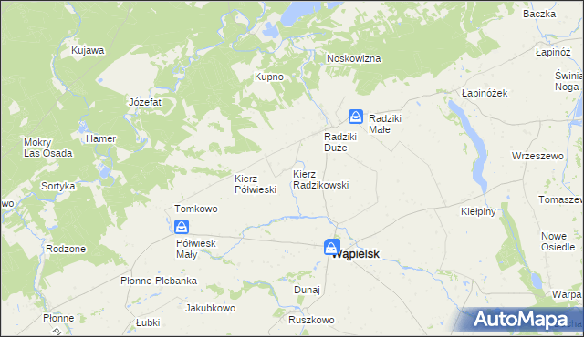mapa Kierz Radzikowski, Kierz Radzikowski na mapie Targeo