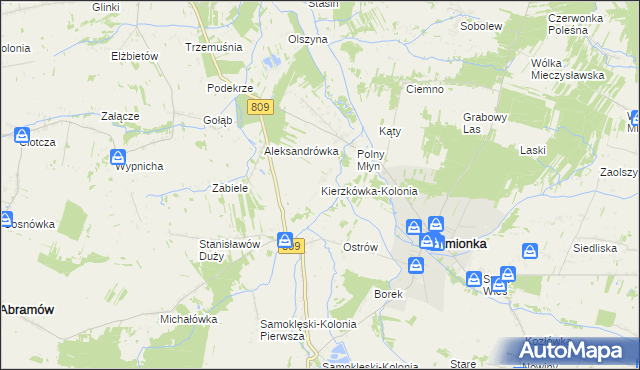 mapa Kierzkówka-Kolonia, Kierzkówka-Kolonia na mapie Targeo