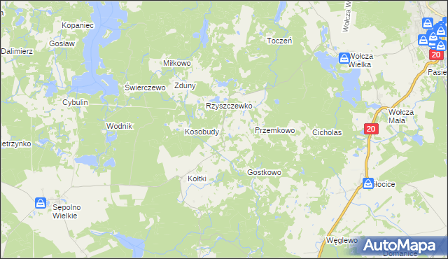 mapa Kierzkowo gmina Biały Bór, Kierzkowo gmina Biały Bór na mapie Targeo