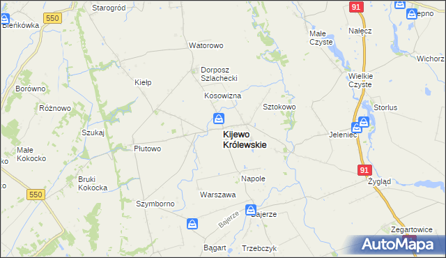 mapa Kijewo Królewskie, Kijewo Królewskie na mapie Targeo
