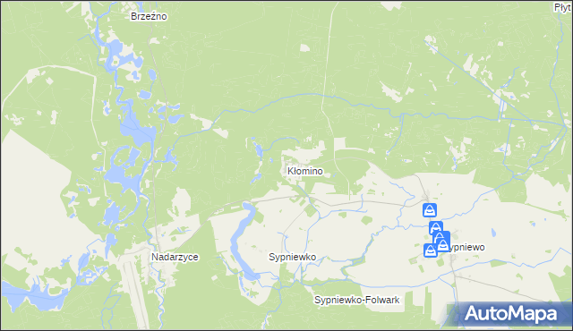 mapa Kłomino, Kłomino na mapie Targeo