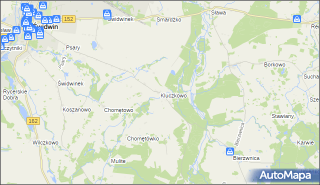 mapa Kluczkowo, Kluczkowo na mapie Targeo