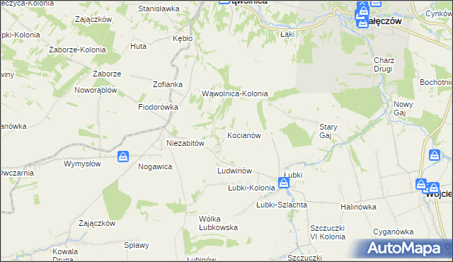 mapa Kocianów, Kocianów na mapie Targeo