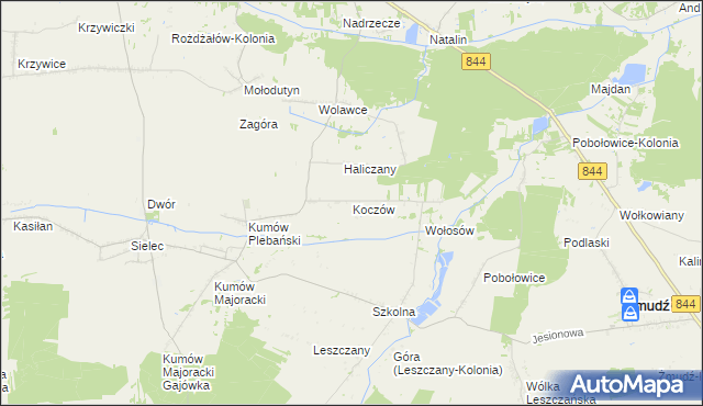 mapa Koczów, Koczów na mapie Targeo