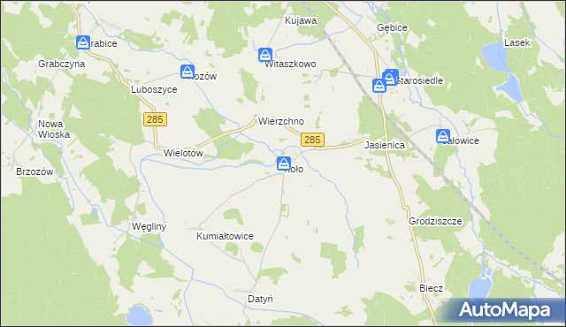 mapa Koło gmina Brody, Koło gmina Brody na mapie Targeo