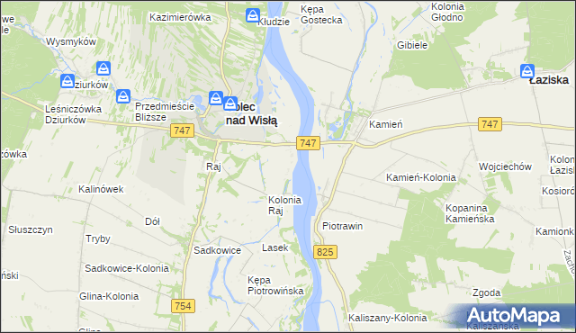 mapa Kolonia Nadwiślańska, Kolonia Nadwiślańska na mapie Targeo