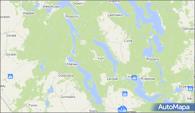 mapa Koń gmina Zbiczno, Koń gmina Zbiczno na mapie Targeo