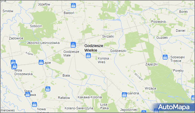 mapa Końska Wieś, Końska Wieś na mapie Targeo