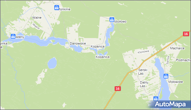 mapa Kopanica gmina Płaska, Kopanica gmina Płaska na mapie Targeo