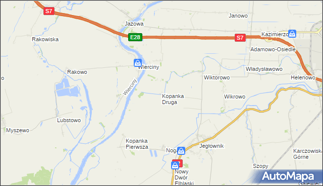 mapa Kopanka Druga, Kopanka Druga na mapie Targeo
