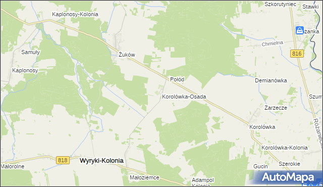 mapa Korolówka-Osada, Korolówka-Osada na mapie Targeo