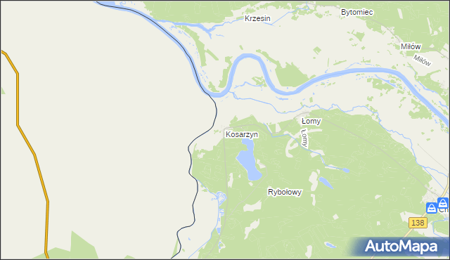 mapa Kosarzyn, Kosarzyn na mapie Targeo