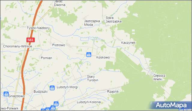 mapa Koskowo, Koskowo na mapie Targeo