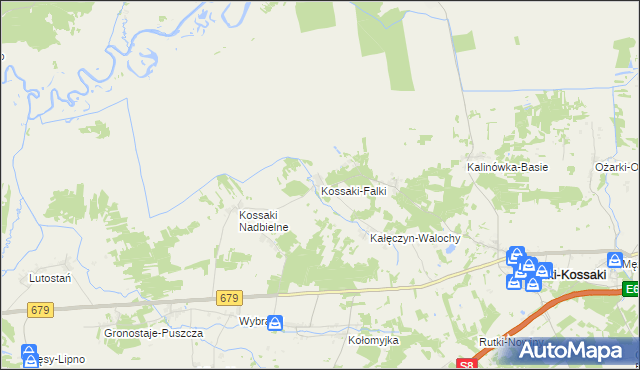 mapa Kossaki-Falki, Kossaki-Falki na mapie Targeo