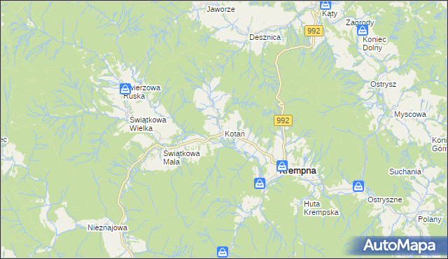 mapa Kotań, Kotań na mapie Targeo