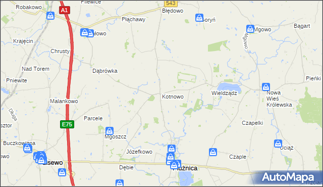 mapa Kotnowo, Kotnowo na mapie Targeo