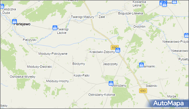 mapa Krakówki-Włodki, Krakówki-Włodki na mapie Targeo