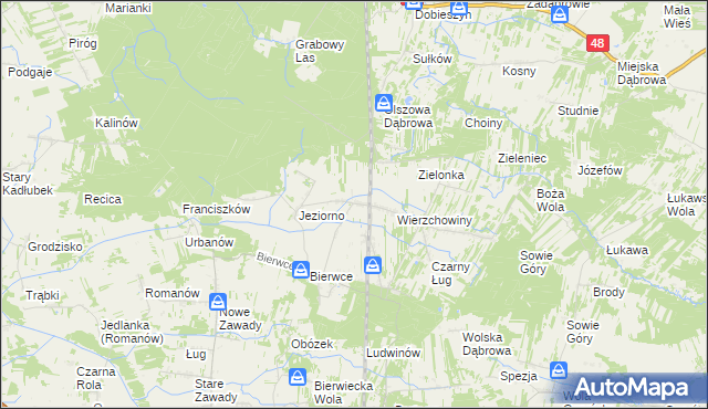 mapa Kruszyna gmina Jedlińsk, Kruszyna gmina Jedlińsk na mapie Targeo