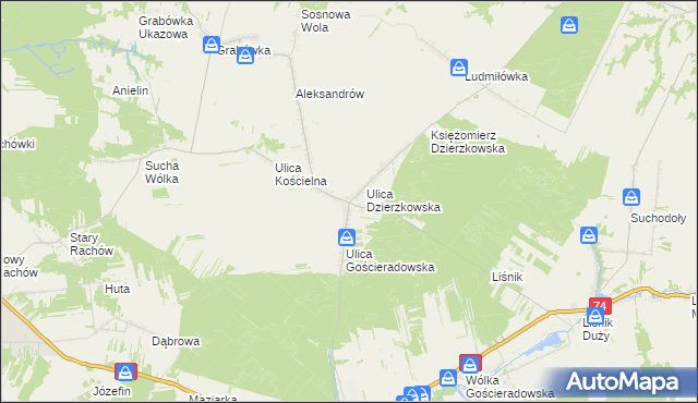 mapa Księżomierz, Księżomierz na mapie Targeo