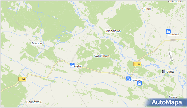 mapa Kwiatkowo gmina Chorzele, Kwiatkowo gmina Chorzele na mapie Targeo