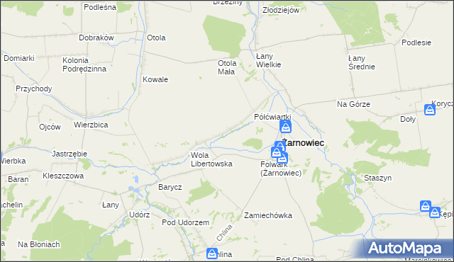 mapa Łany Małe, Łany Małe na mapie Targeo