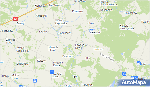 mapa Ławeczko Nowe, Ławeczko Nowe na mapie Targeo