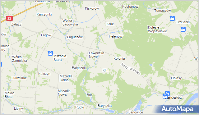 mapa Ławeczko Stare, Ławeczko Stare na mapie Targeo