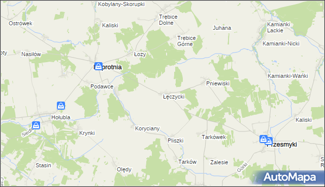 mapa Łęczycki, Łęczycki na mapie Targeo