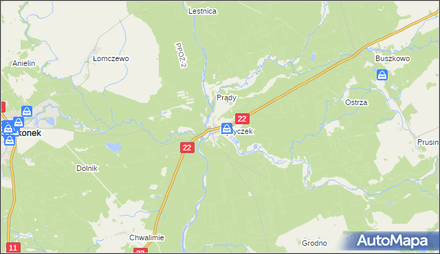 mapa Lędyczek, Lędyczek na mapie Targeo