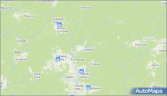 mapa Lelitków, Lelitków na mapie Targeo