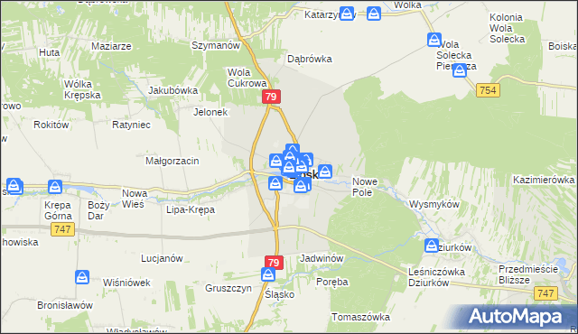 mapa Lipsko, Lipsko na mapie Targeo