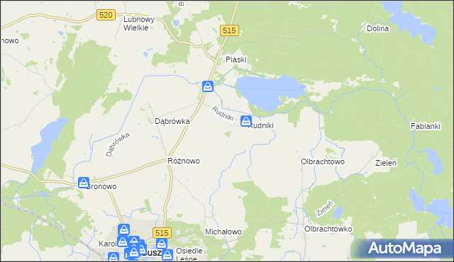 mapa Lisiec gmina Susz, Lisiec gmina Susz na mapie Targeo