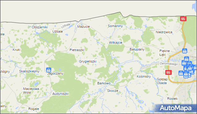 mapa Łobody, Łobody na mapie Targeo