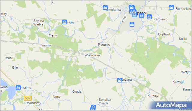 mapa Łobzowo gmina Sępopol, Łobzowo gmina Sępopol na mapie Targeo