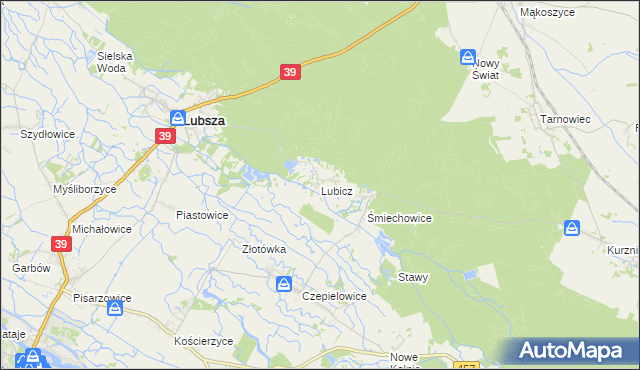 mapa Lubicz gmina Lubsza, Lubicz gmina Lubsza na mapie Targeo