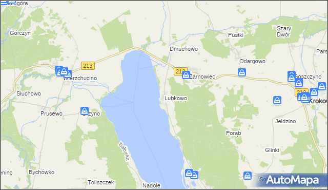 mapa Lubkowo gmina Krokowa, Lubkowo gmina Krokowa na mapie Targeo