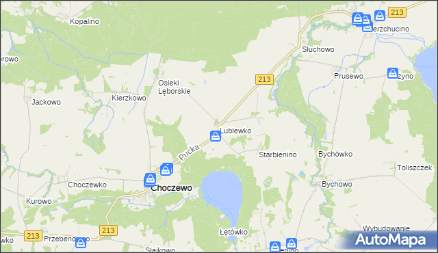 mapa Lublewko, Lublewko na mapie Targeo