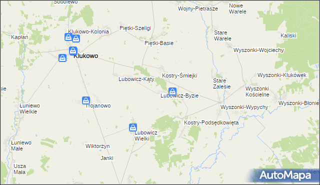 mapa Lubowicz-Byzie, Lubowicz-Byzie na mapie Targeo