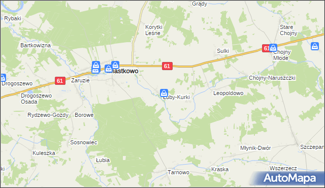 mapa Łuby-Kurki, Łuby-Kurki na mapie Targeo
