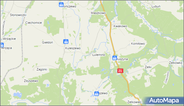 mapa Lulemino, Lulemino na mapie Targeo