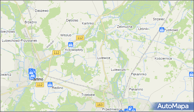 mapa Lulewice, Lulewice na mapie Targeo